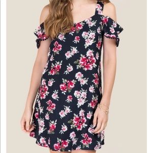 Floral Cold Shoulder Dress
